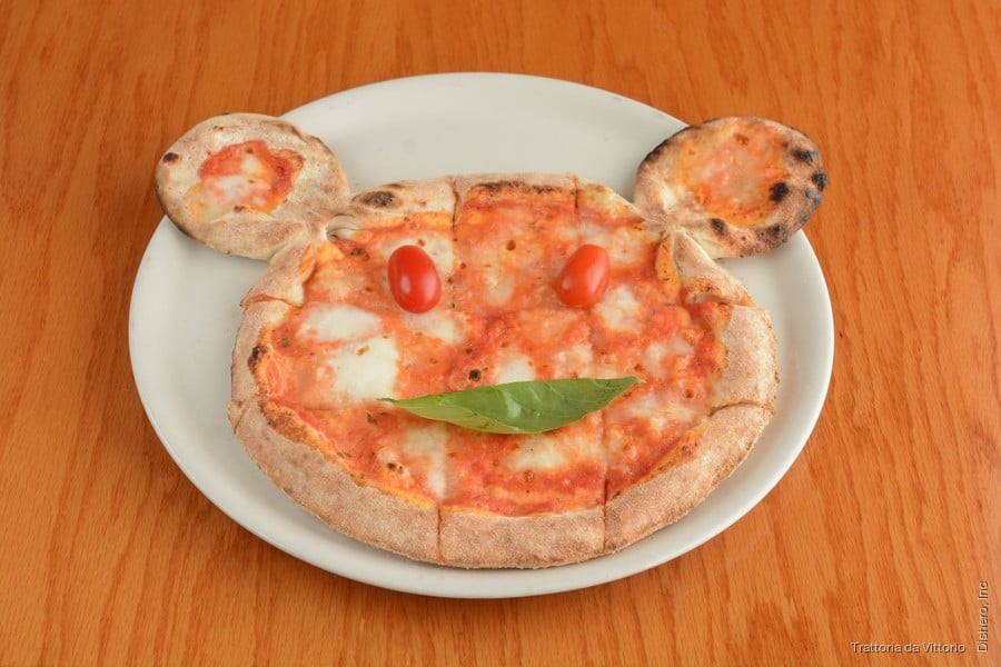 Kids: Mickey Mouse Cheese pizza (Tomato or Pesto)